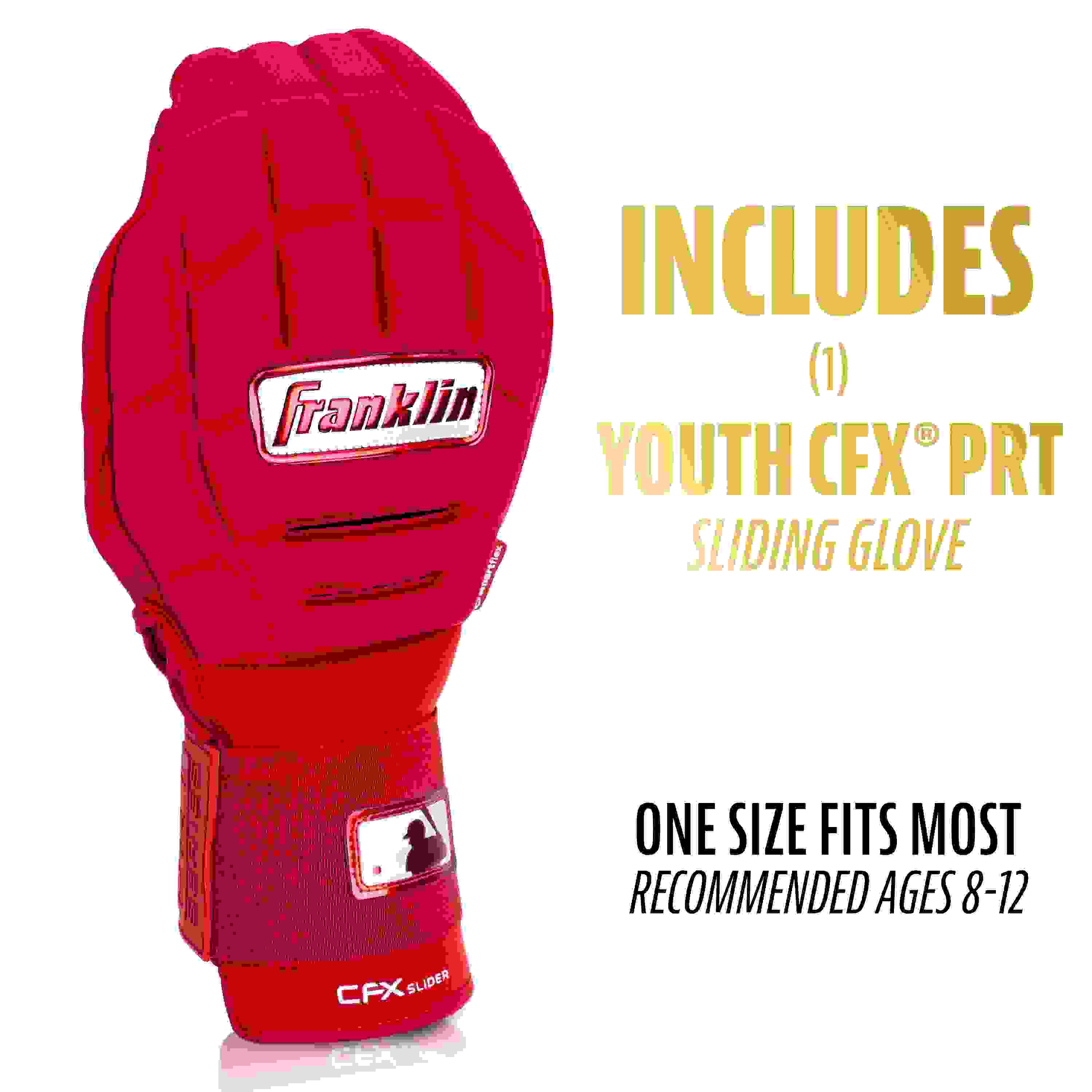 Franklin Sports MLB CFX Slider PRT Protective Youth Red Sliding Glove
